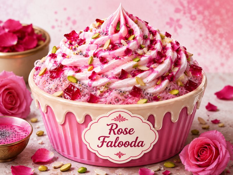 Rose Falooda frozen yogurt at YogurtYork