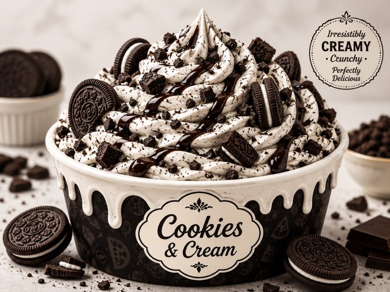 Cookies & Cream frozen yogurt at YogurtYork