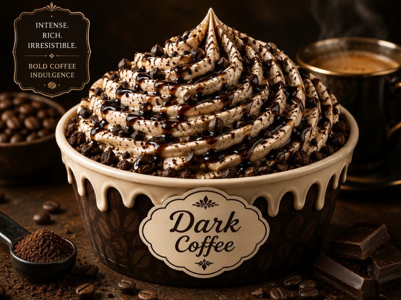 Dark Coffee frozen yogurt at YogurtYork